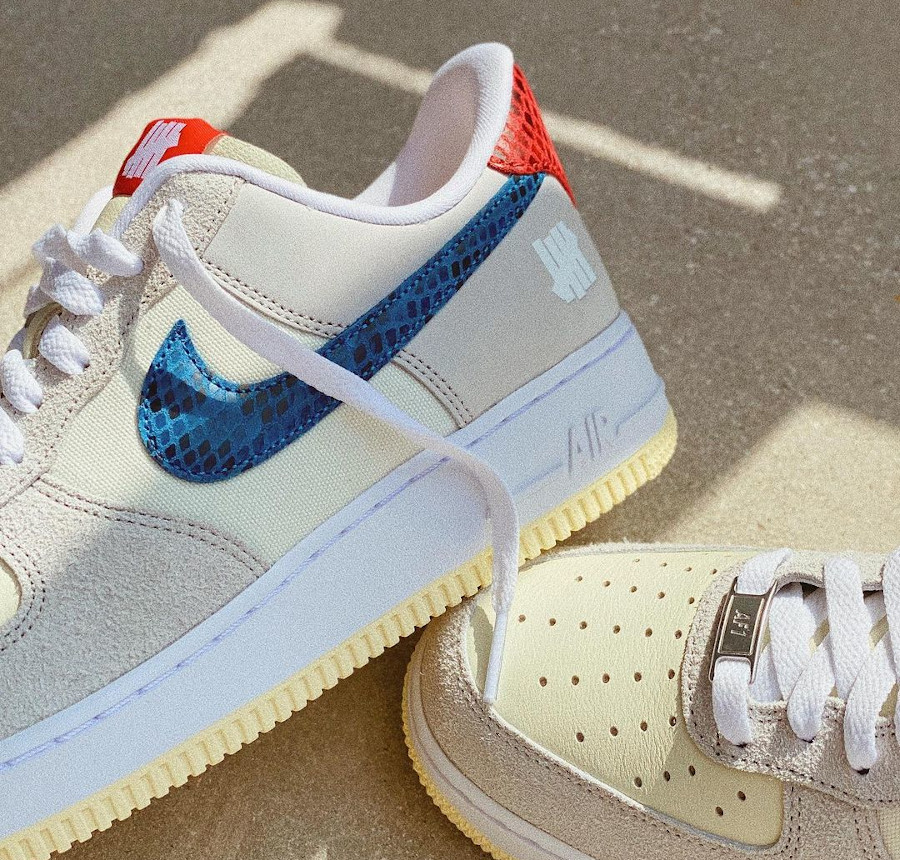 UNDFTD x Nike Air Force One Snakeskin blanche et grise (6)