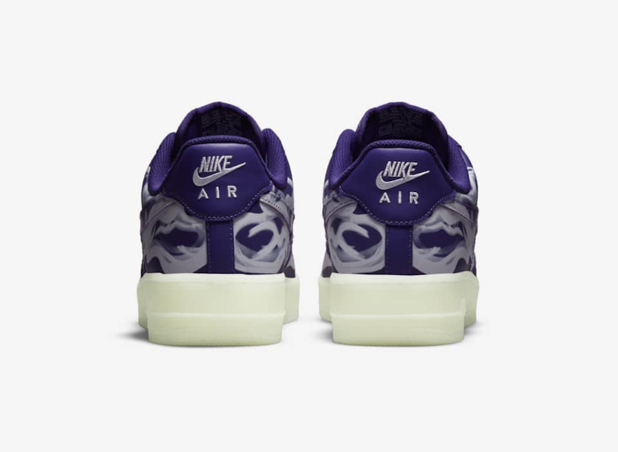 Nike Air Force 1 Squelettique en cuir violet (1)