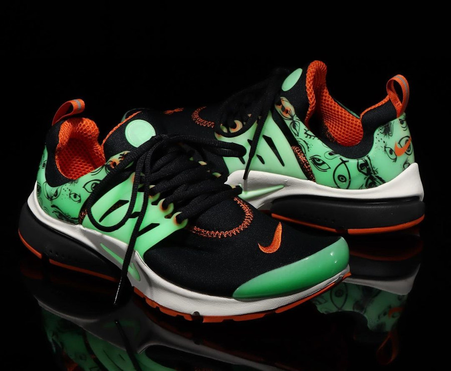 Nike Air Presto noire et orange glow in the dark (3)