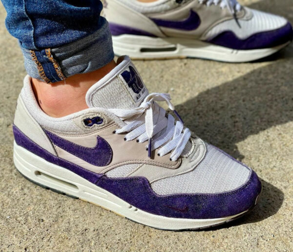 patta x nike air max 1 purple denim