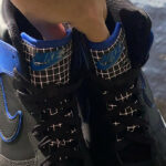 Nike Dunk High Retro SE Camouflage noire et bleue (réfléchissante) (couv)