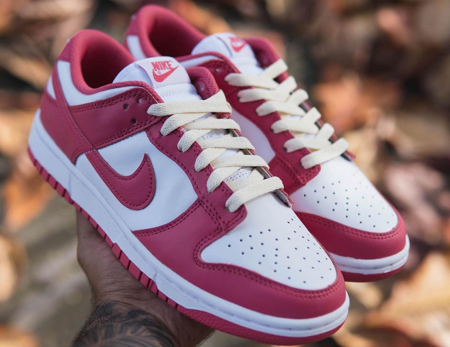 Nike Dunk Low 2021 blanche et rose bonbon (5)