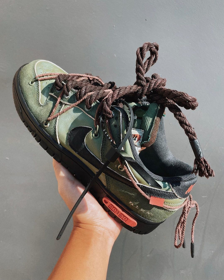 Off White x Nike Dunk Low The 50 Fermented Olive andu.c (2)