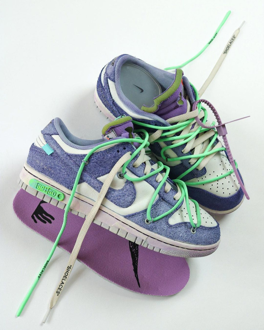 Off White x Nike Dunk Low The 50 Purple Skunk @owaishsb