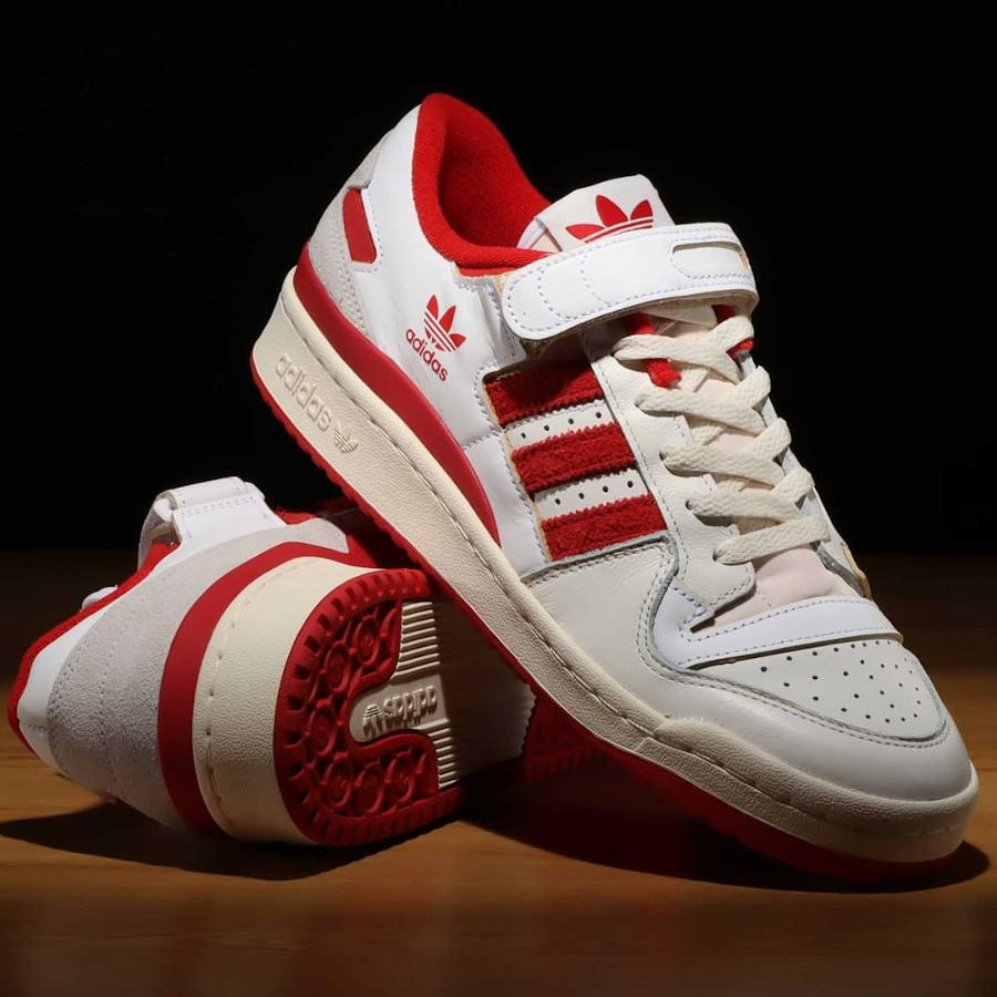 Adidas Forum 84 Lo blanche et rouge (1)