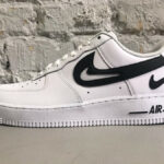 Nike Air Force 1 '07 Low Cut Out Swoosh 'White Black'