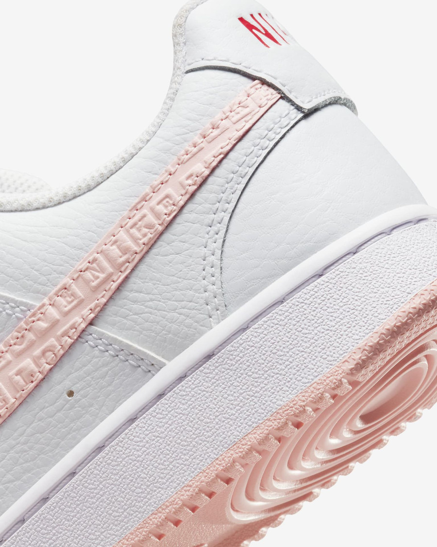 Nike Court Vision Low blanche et rose (3)