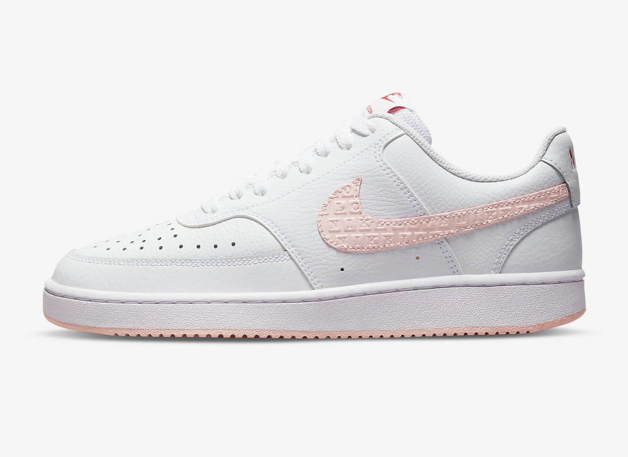 Nike Court Vision Low blanche et rose (4)