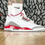 AJ3 Retro Cardinal Red 2022 White Cement Curry