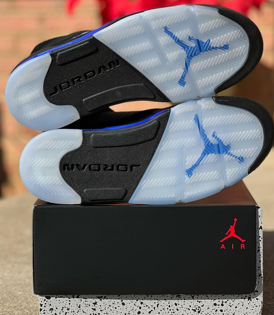 Air Jordan 5 2022 noire bleue et gris argent (3)