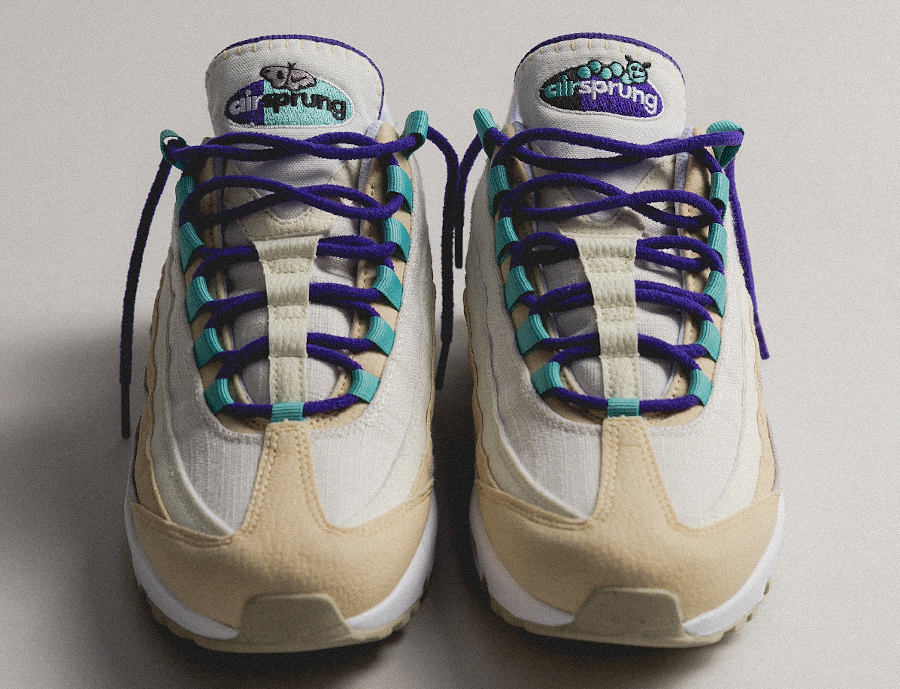 Nike Air Max 95 Airsprung beige turquoise et violette (2)