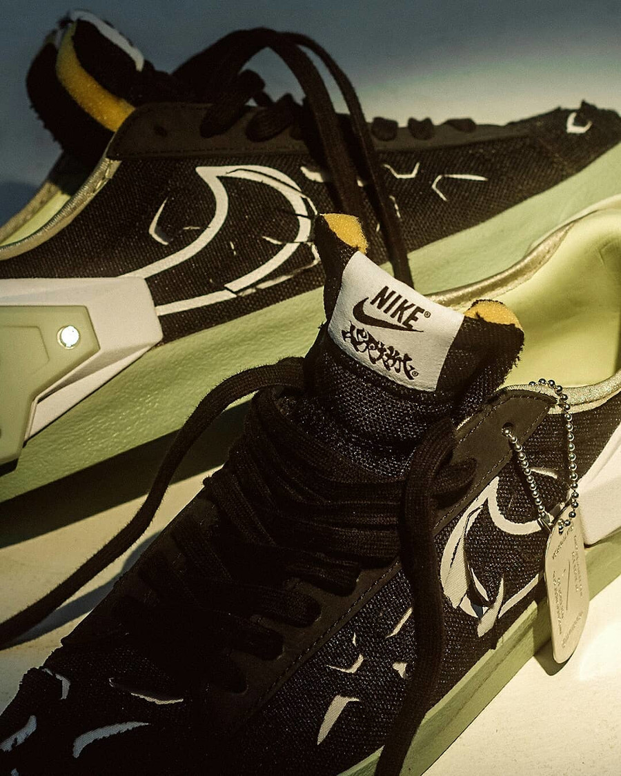 Nike Blazer Low noire et vert pistache DO9373-001 (4)