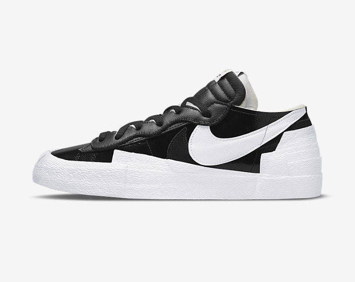 Nike Blazer Low x sacai Black Patent Leather