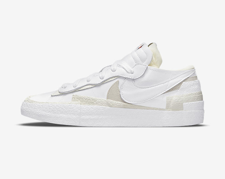 Nike Blazer Low x sacai White Patent Leather