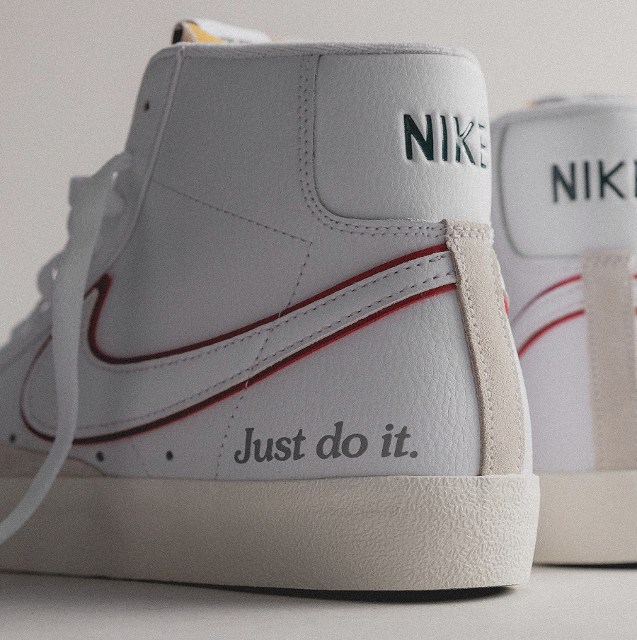 Nike Blazer Mid 77' 'Just Do It' White University Red