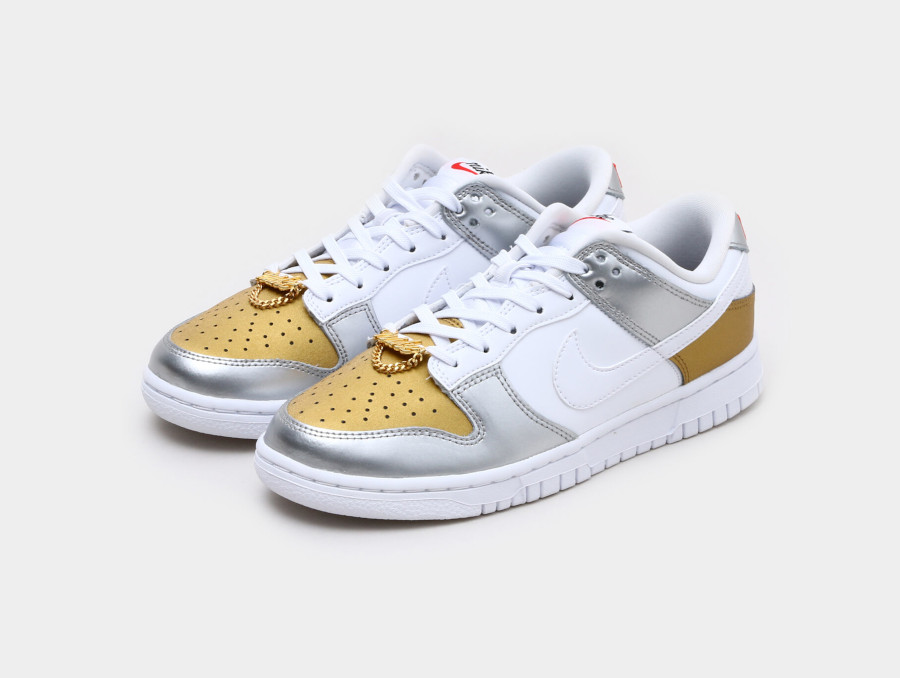 Nike Dunk Low SE 'Heirloom' Gold White Silver DH4403-700