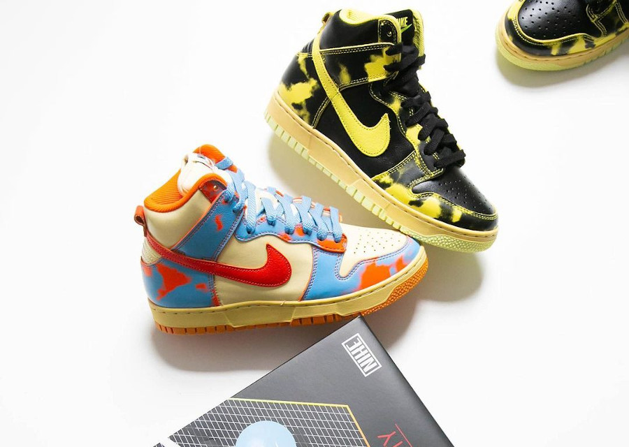 Nike Wmns Dunk High 1985 'Acid Wash' Orange & Yellow (couv)