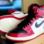 Women’s Air Jordan 1 Air Zoom Comfort en cuir brillant rouge (couv)