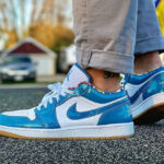 AJ1 Low SE Patent Barcelona Sweater (vernis bleu brillant) DC6991-400