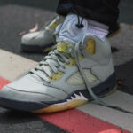 air jordan flight 1 michael jordan flight exclusive AJ5 Retro Jade Horizon on feet DC7501-300