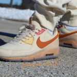 Nike AM90 Terrascape Fuel Orange Hot Curry on feet