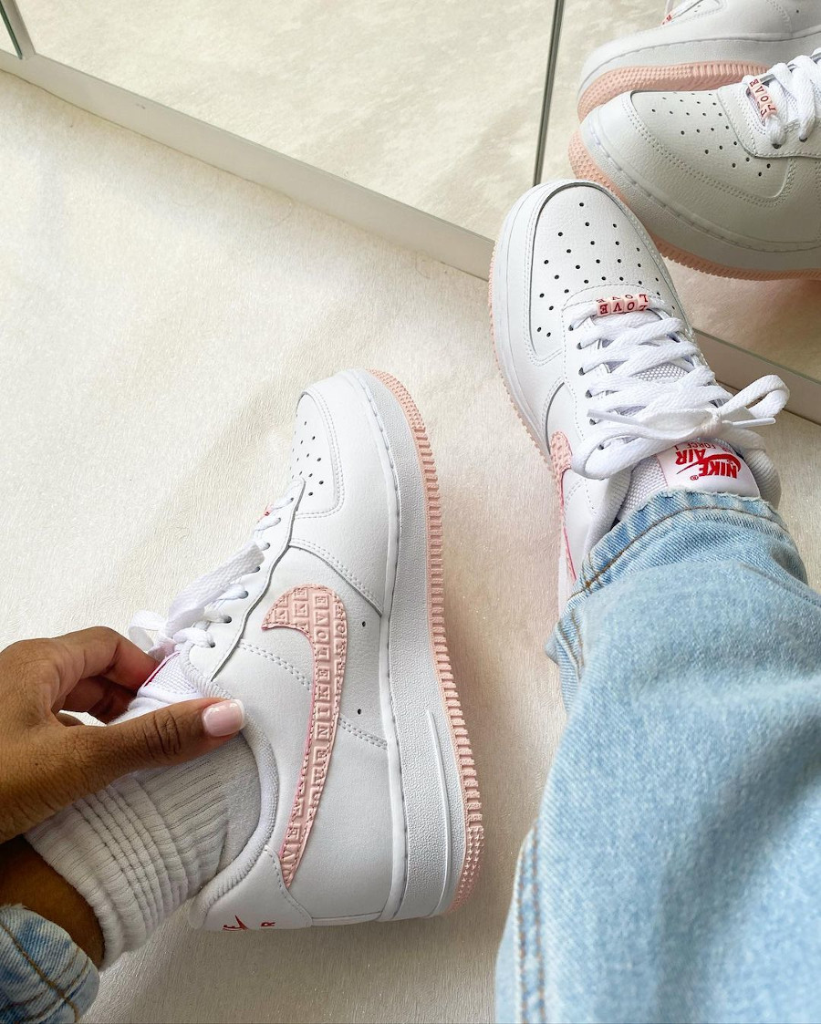 Nike Air Force 1 Low '07 VD amour blanche et rose DQ9320-100 (5)