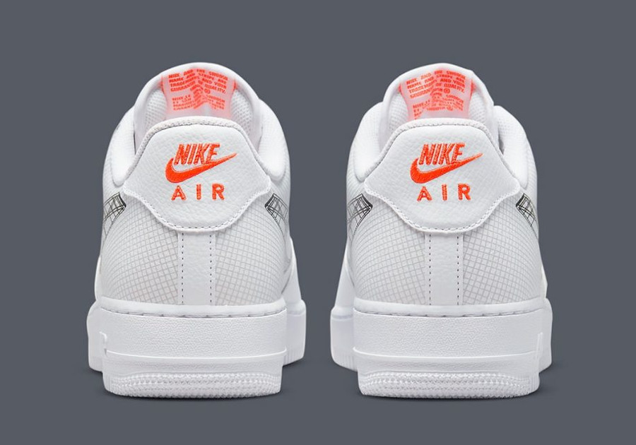 Nike Air Force 1 AF1 07 3D Swoosh 2022 White Orange DR0149 100