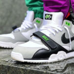 Nike Air Trainer 1 Mid Chlorophylle 2022 DM0521-100 on feet