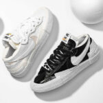 Nike Blazer Low x Sacai White Black Patent Leather