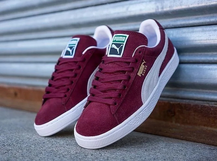 Puma Marble Suede bordeaux pas cher 374915-06