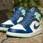 The Beginning Air Jordan 1 High Chicago 1985 Mid 'Blue Mint Foam' Mystic Navy (554724-413)