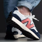 NB 327 MS327PW White Natural Pink on feet