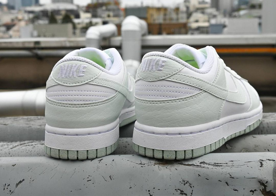 Nike Dunk Low Next Nature blanche vert pâle (3)