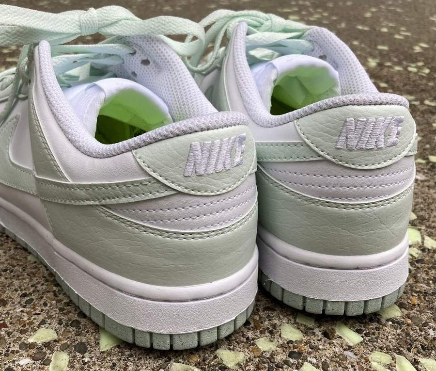 Nike Dunk Low Next Nature blanche vert pâle (4)