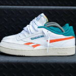 Reebok Club C Revenge White Orange Teal Miami Dolphins GX0385