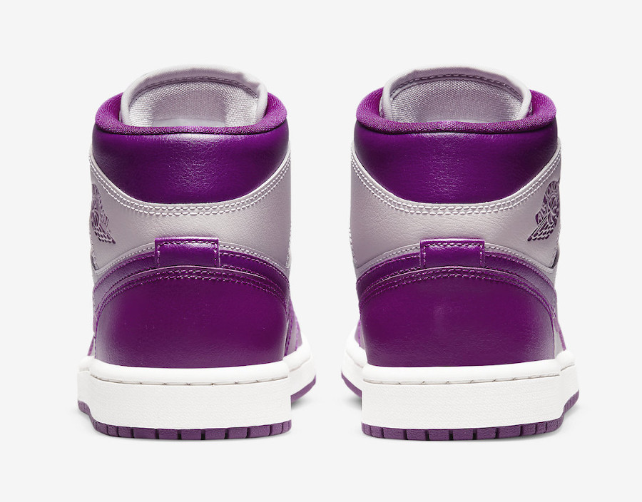 Air Jordan 1 Mid Wmns grise et violette (2)