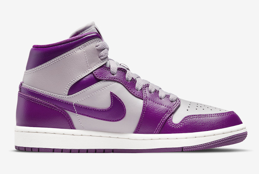 Air Jordan 1 Mid Wmns grise et violette (6)