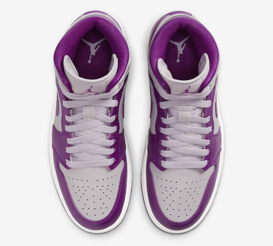Air Jordan 1 Mid Wmns grise et violette (7)