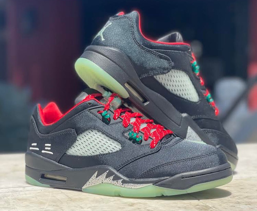 AJ5 Low x Clot Anthracite Jade Glow in the Dark DM4640 036