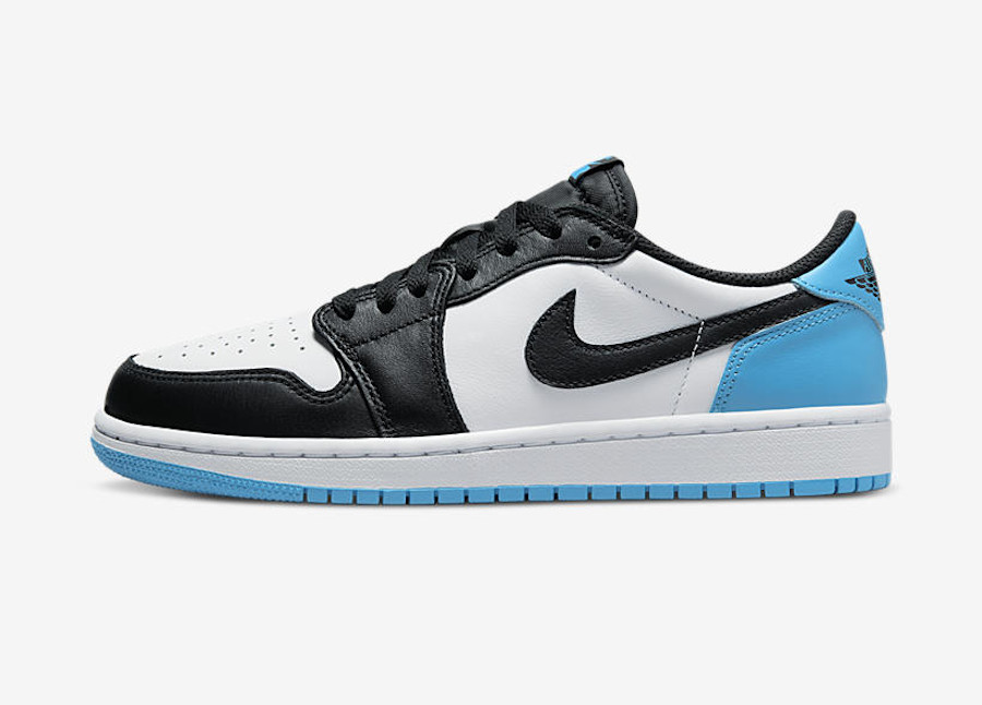 Air Jordan 1 Low Black and Dark Powder Blue