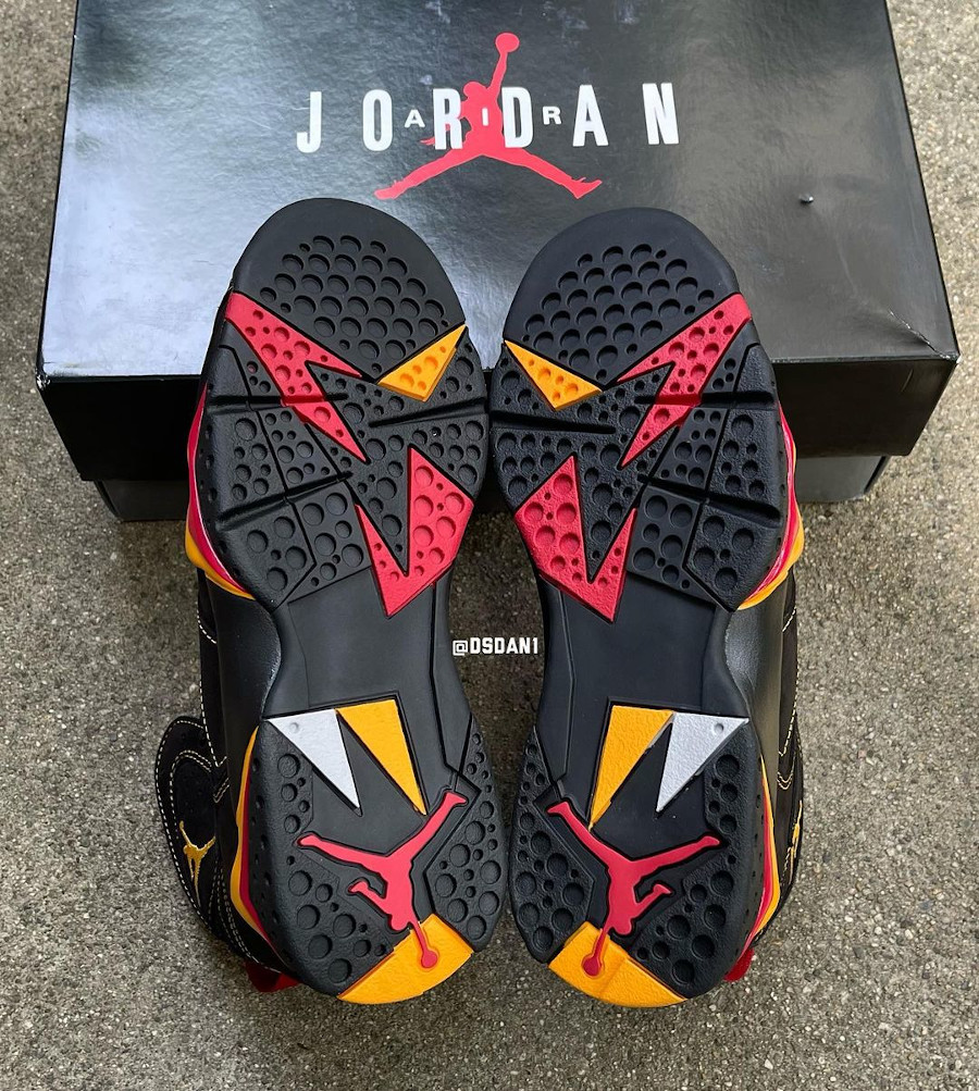 Air Jordan 7 en daim avec du jaune agrume (4)