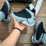 Nike air jordan 4 высокие бежевые noire et grise (1)