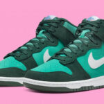 Nike-Dunk-High-Retro-SE-vert-fonce-et-bleu-sarcelle-1