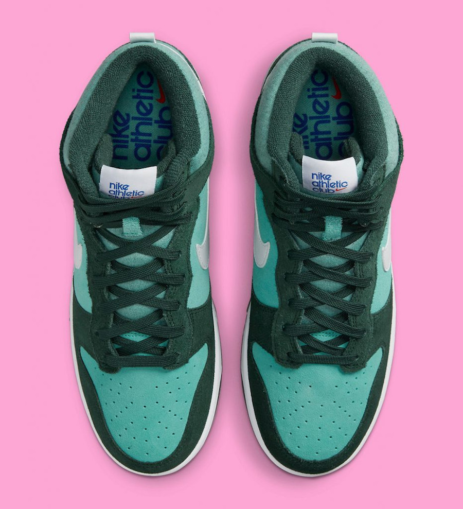 Nike-Dunk-High-Retro-SE-vert-fonce-et-bleu-sarcelle-4