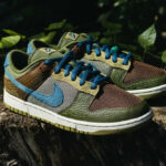 Nike Dunk Low PRM marron verte et bleue (2)