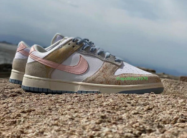 Nike Dunk Low oxydée grise blanche et rose (1)