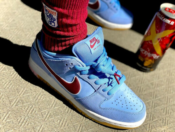 Dunk Low Pro Valor Blue and Team Maroon"