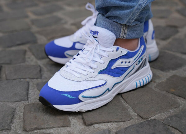 Saucony 3D Grid Hurricane blanche bleue et turquoise (5)