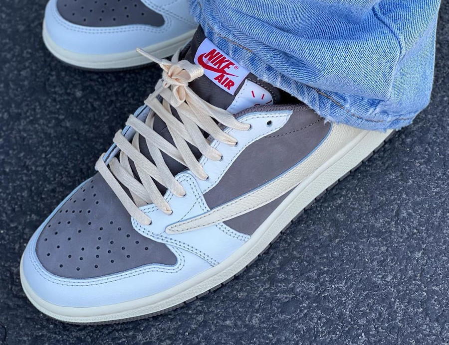 Air Jordan 1 Low x Travis Scott Sail and Ridgerock Reverse Mocha