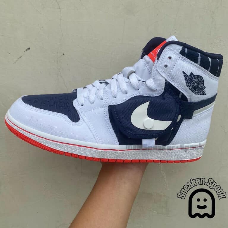 Air Jordan 1 Utility x Quai 54 Q54 White Neutral and Indigo